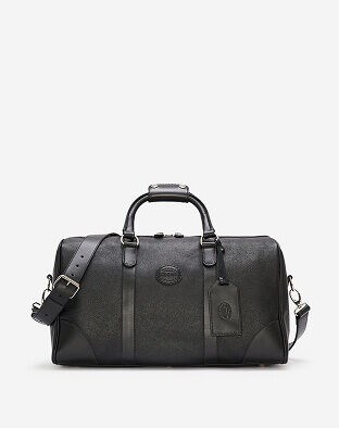 Sac Fourre-tout En Cuir Véritable Indigo Vancouver - Rouge Et Noir, Fabriqué Au Canada