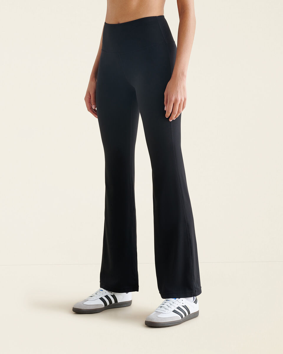 Flared leggings in stretch cotton - Dark Blue