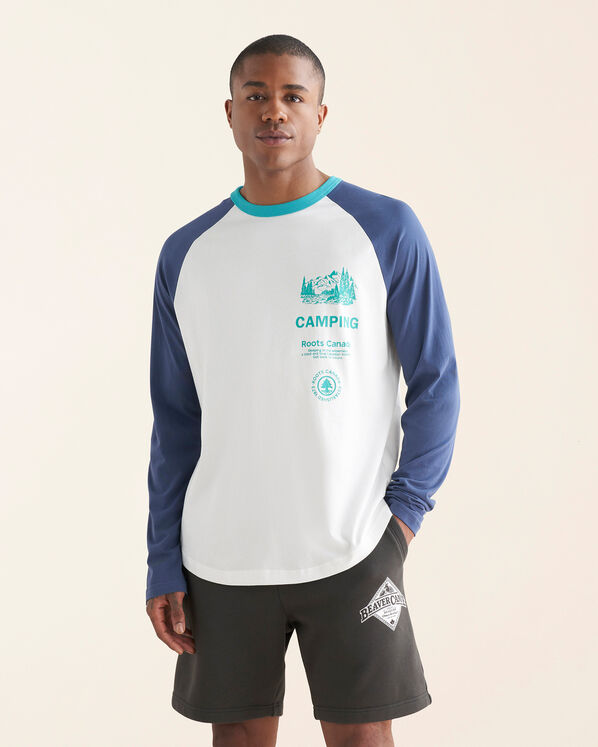 Mens Outdoor Camping Baseball T-Shirt