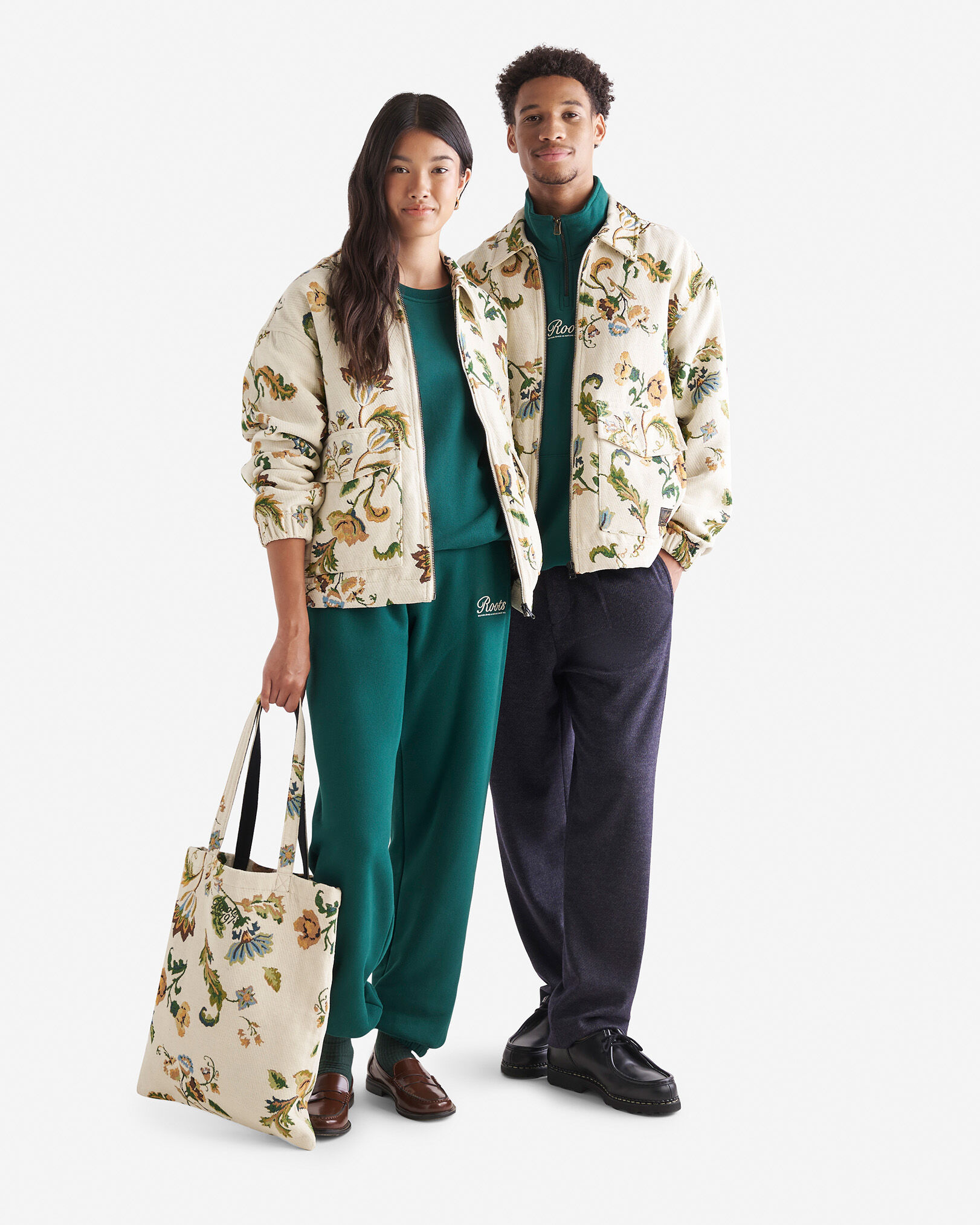 Floral Jacket Gender Free Unisex Jackets Outerwear Roots