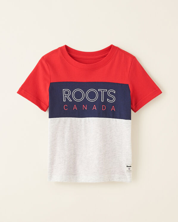 T-shirt aux couleurs contrastantes Roots pour tout-petits