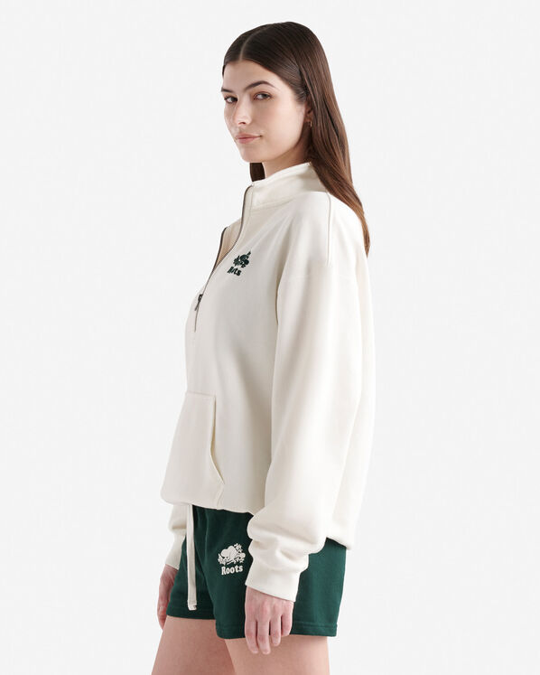 Chandail à col à glissière décontracté Cooper en coton bio