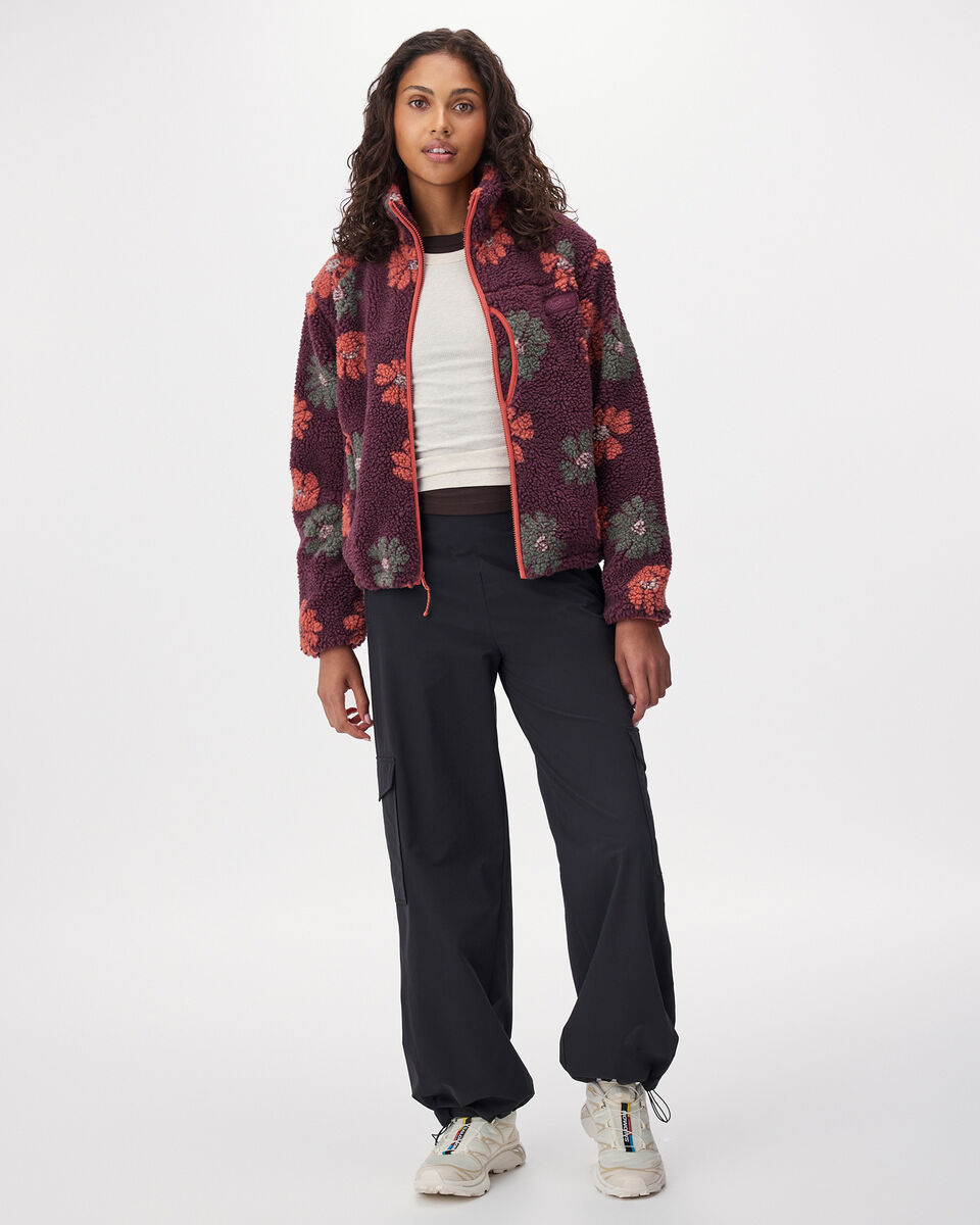 Alta Shearling Fleece Floral Jacket