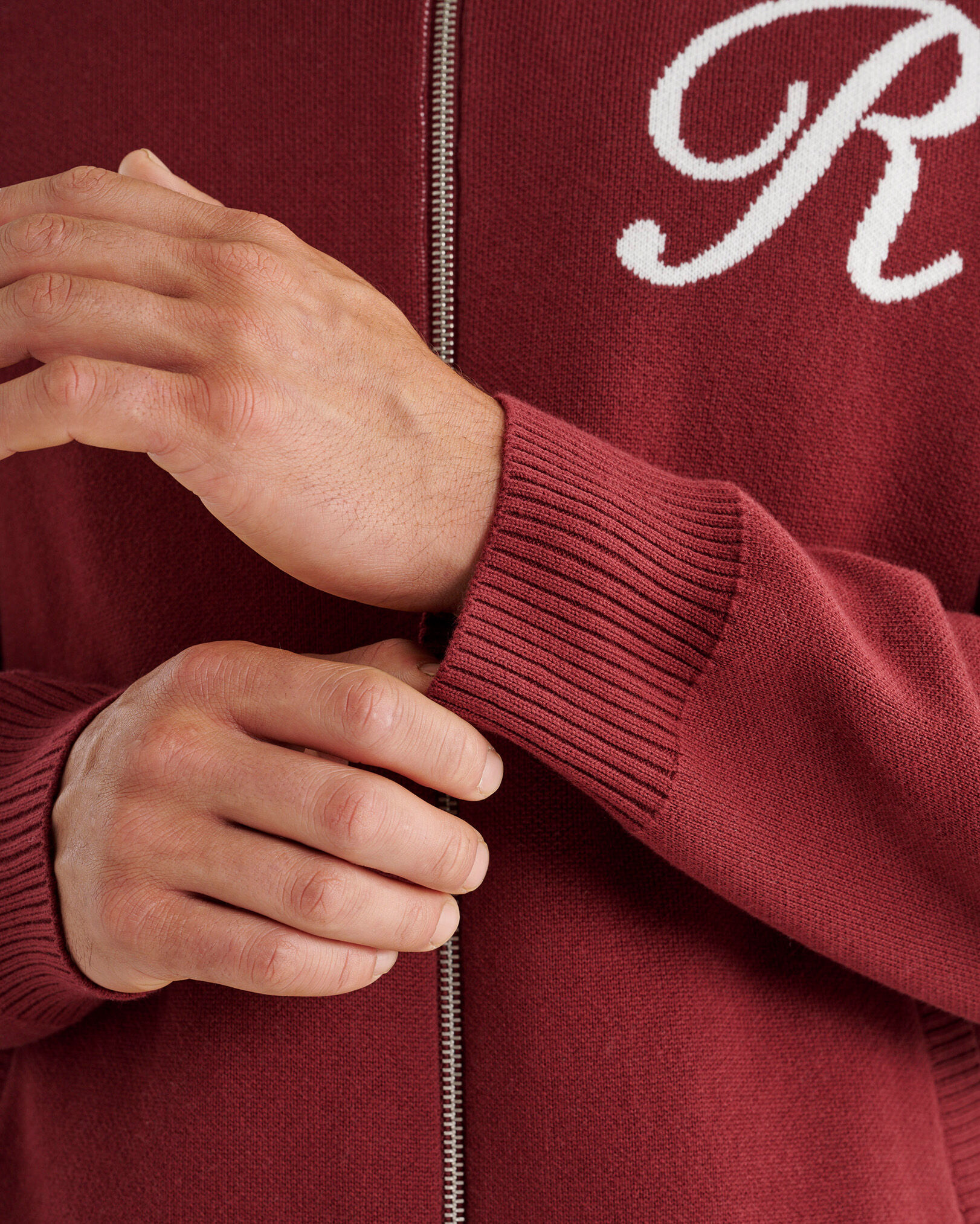 Robson Jacquard Zip Cardigan