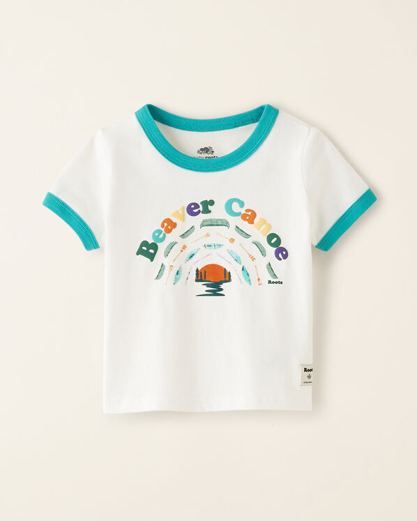 T-shirt à bordures contrastantes Beaver Canoe pour bébé