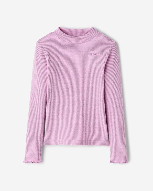 T-shirt côtelé scintillant Cooper pour filles T-shirt côtelé scintillant Cooper pour filles