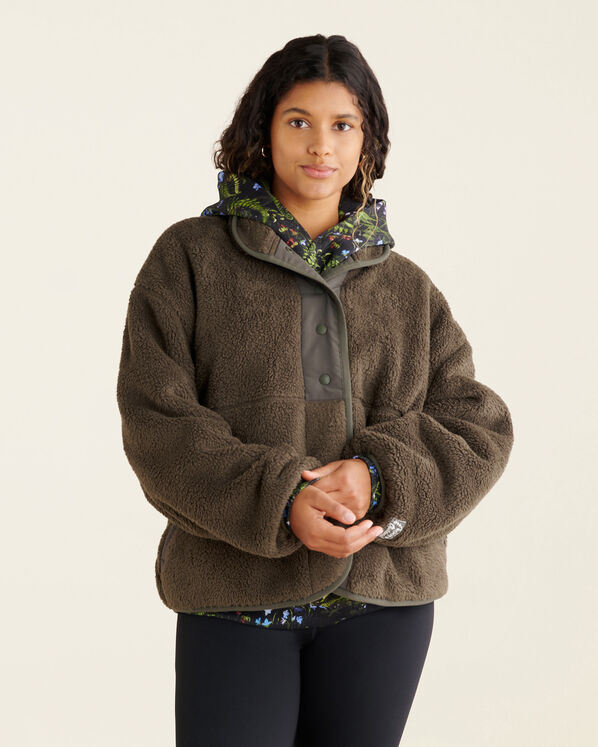 Blouson en mouton à boutons pression