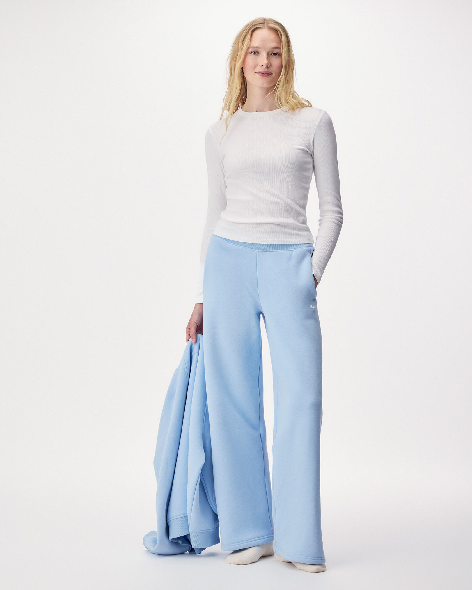 Pantalon en molleton Nuage à jambe droite