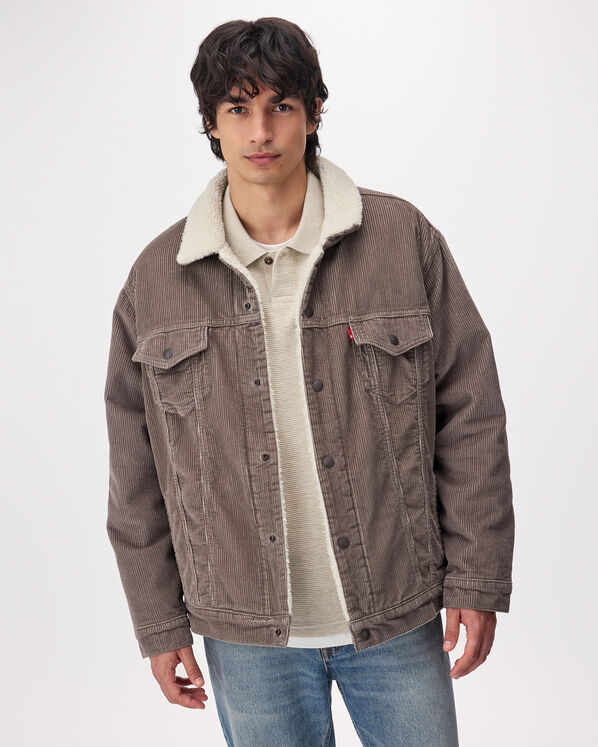 Blouson d&eacute;contract&eacute; en velours c&ocirc;tel&eacute; et en sherpa Levi'sᴹᴰ pour homme 