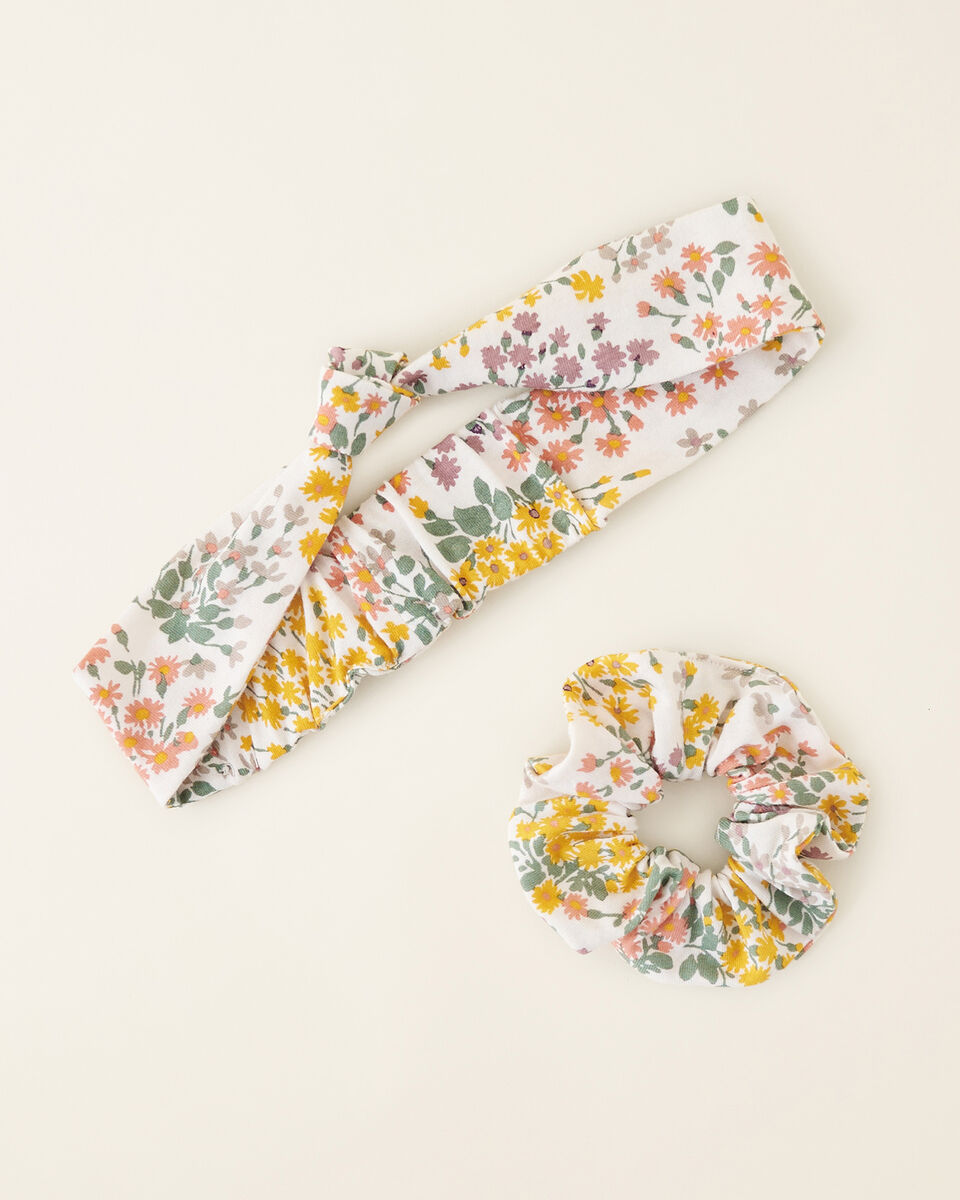 Kids Floral Knit Hair Set