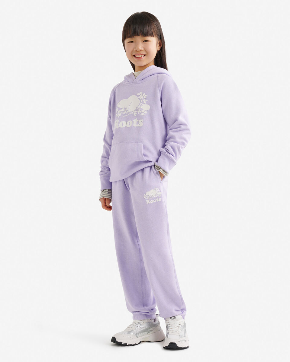 Chandail kangourou original &agrave; capuchon en jersey bouclette en coton bio pour enfants