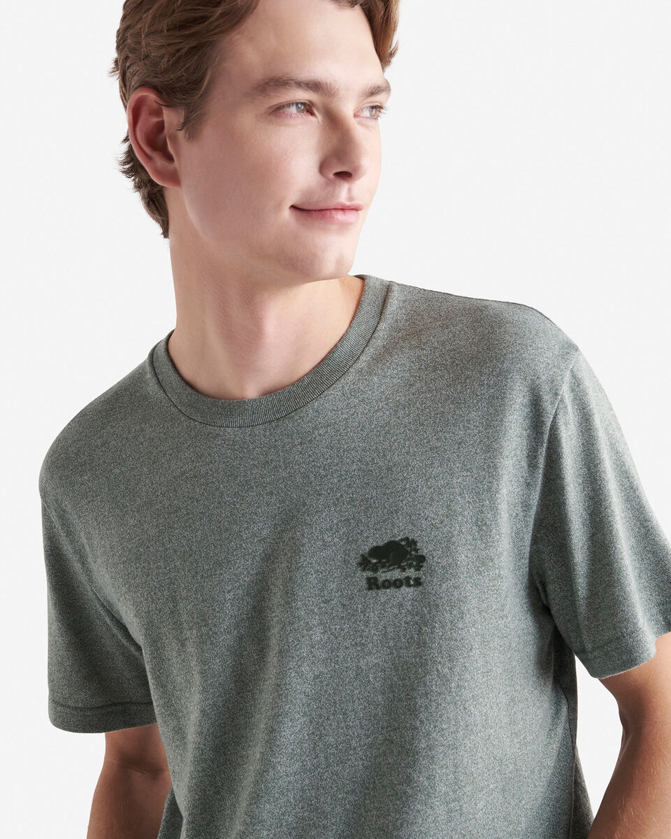 T-shirt poivré en coton bio pour hommes
