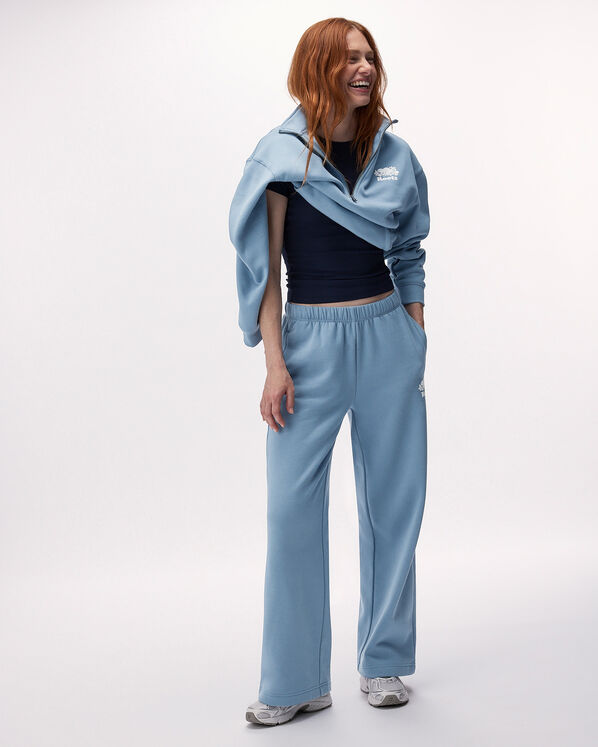Pantalon &agrave; jambe large en molleton de coton bio Cooper