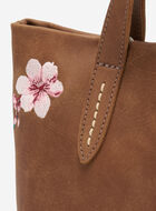 Petit fourre-tout floral en cuir Tribe