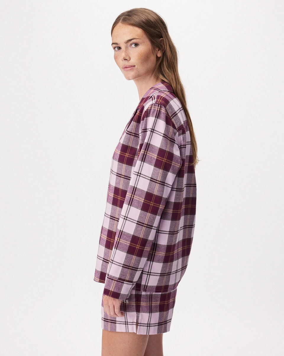 Chemise de pyjama &agrave; carreaux pour femme