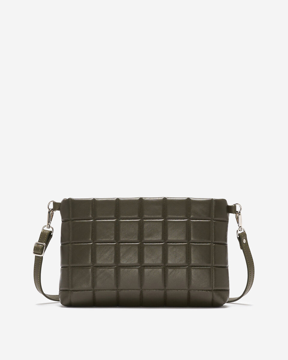 Pochette bouffante carrée à bandoulière