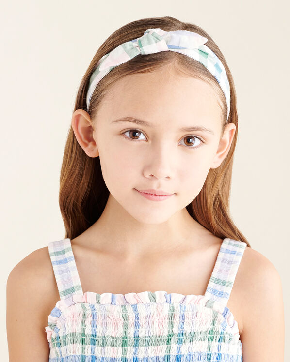 Kids Gingham Hair Set