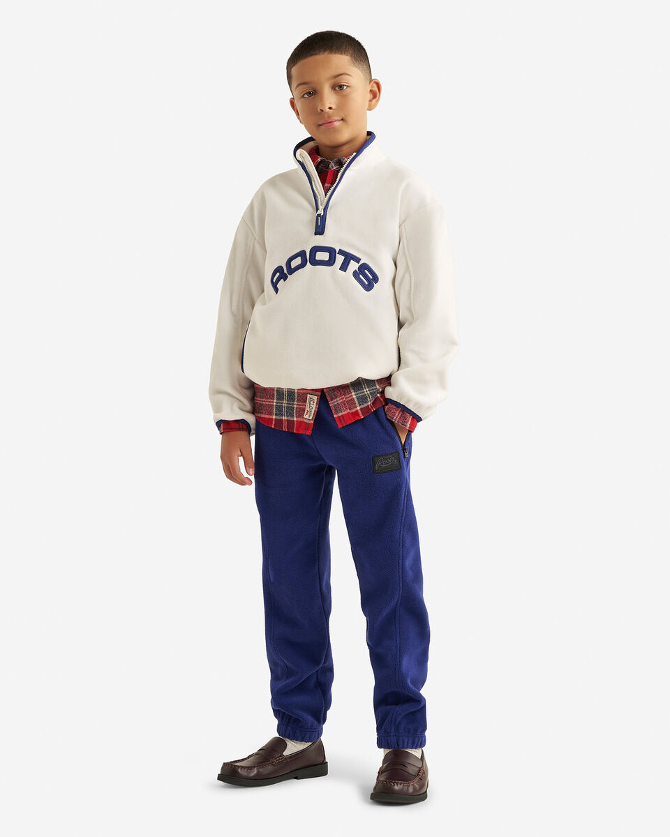 Chandail sport à col à demi-glissière en micromolleton pour enfants