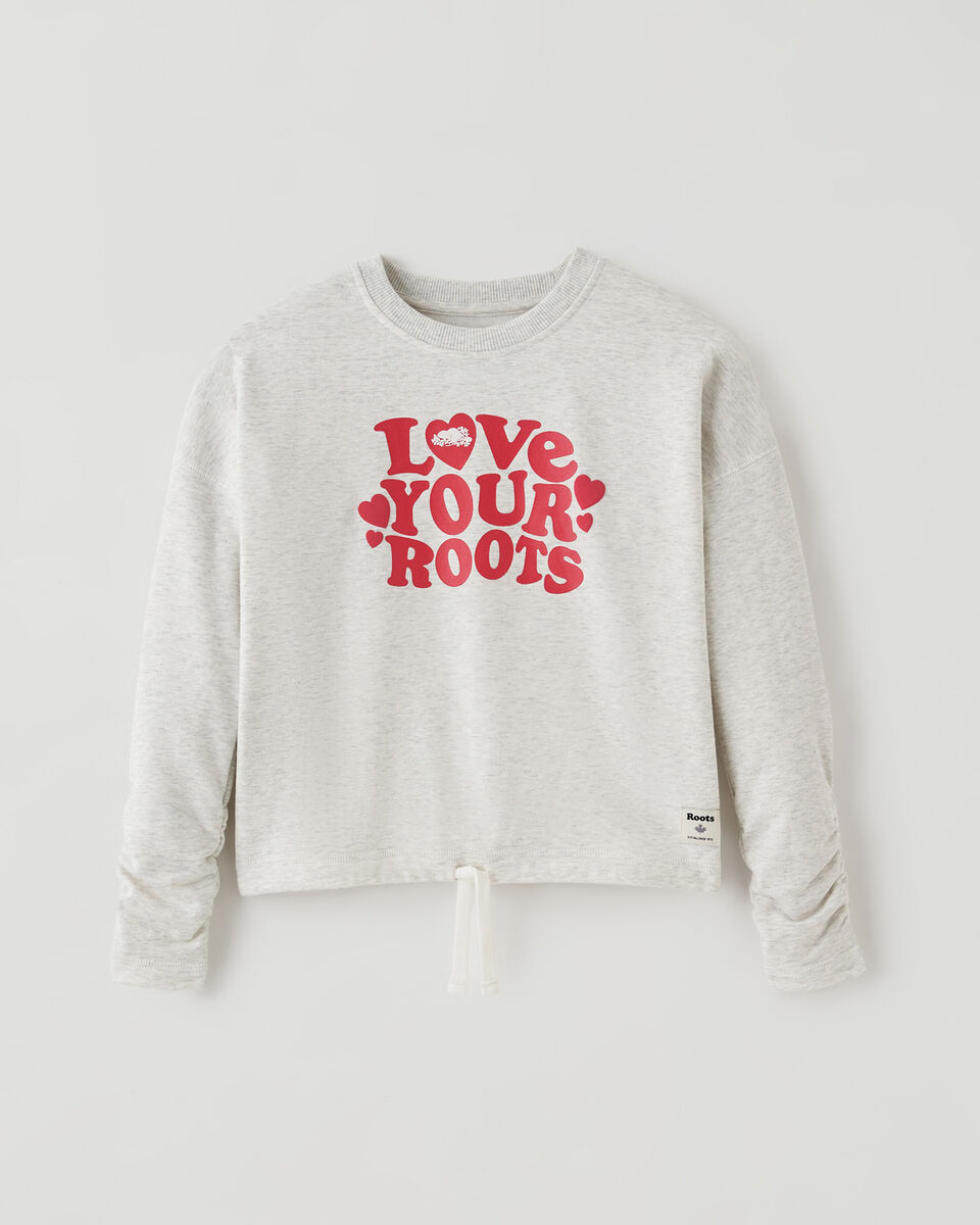 Girls Love Cozy Ruched Crew Sweatshirt