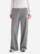 Pantalon &agrave; jambe large en molleton de coton bio Cooper