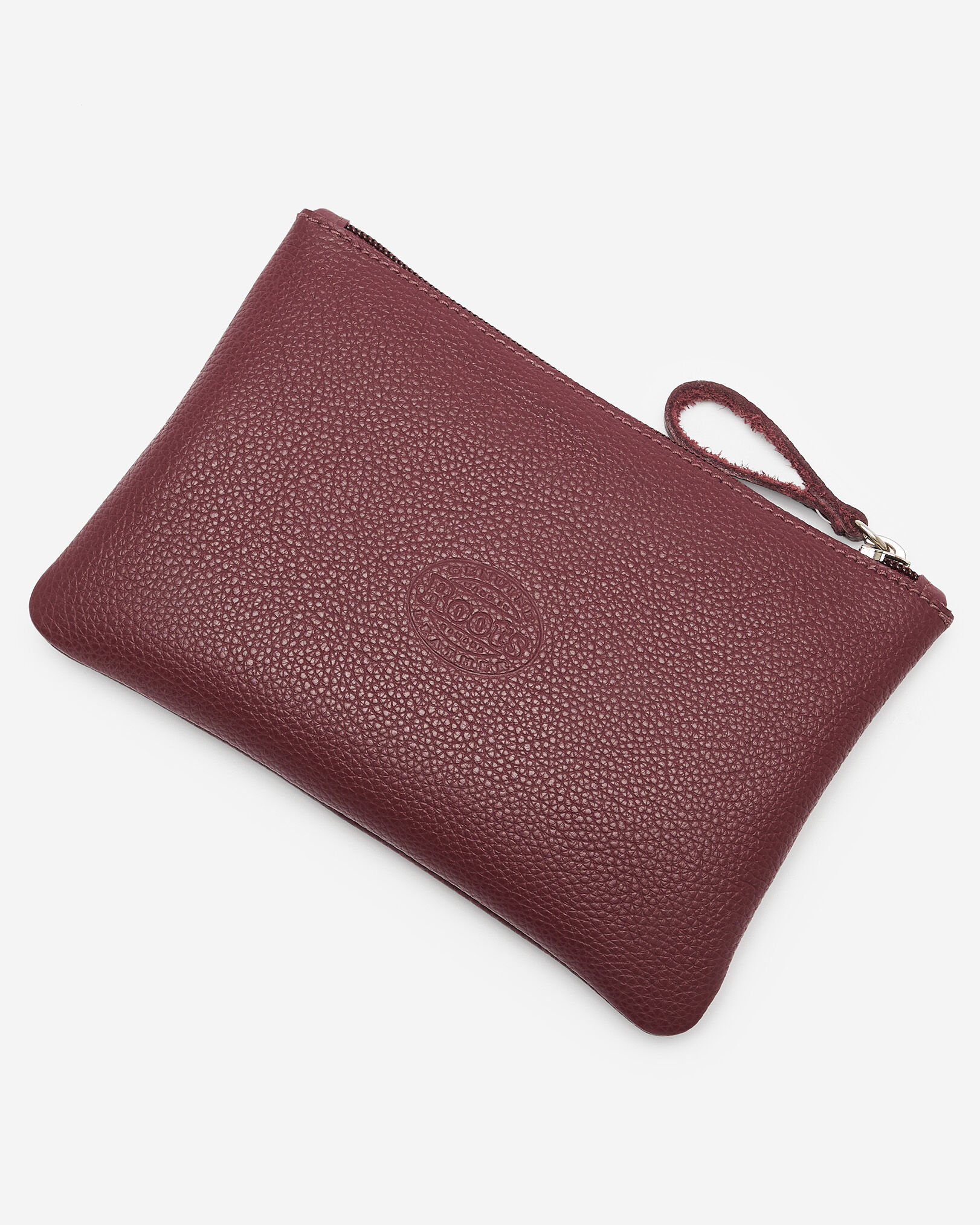 Grande pochette à glissière en cuir Cervino