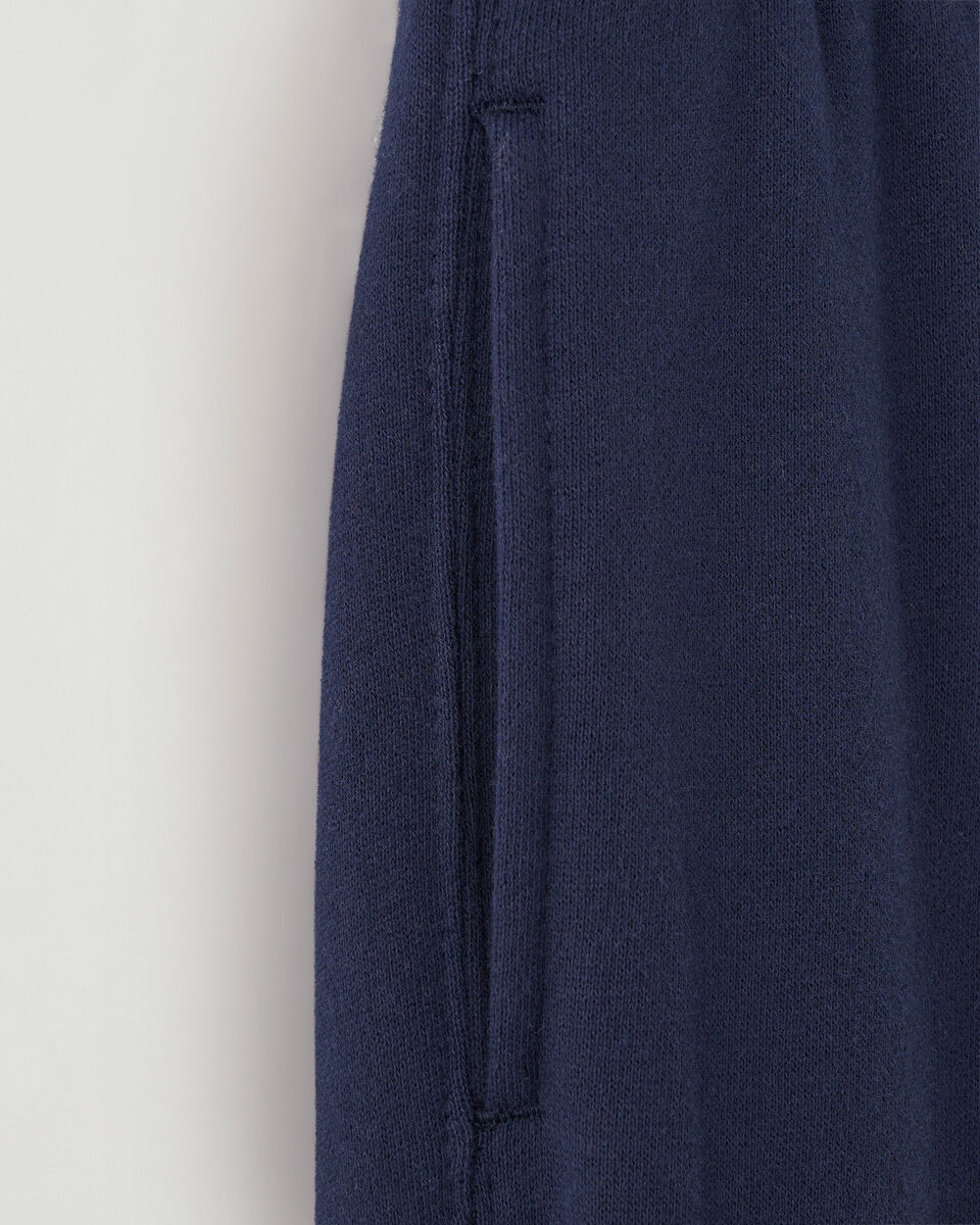 Pantalon ajusté à cheville côtelée en molleton de coton bio pour fille