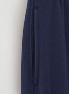 Pantalon ajusté à cheville côtelée en molleton de coton bio pour fille