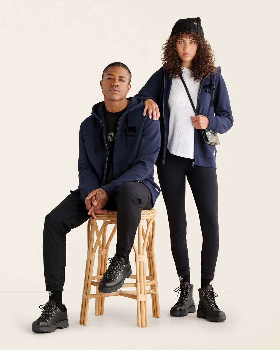 Chandail original &agrave; capuchon et glissi&egrave;re en coton bio non genr&eacute;