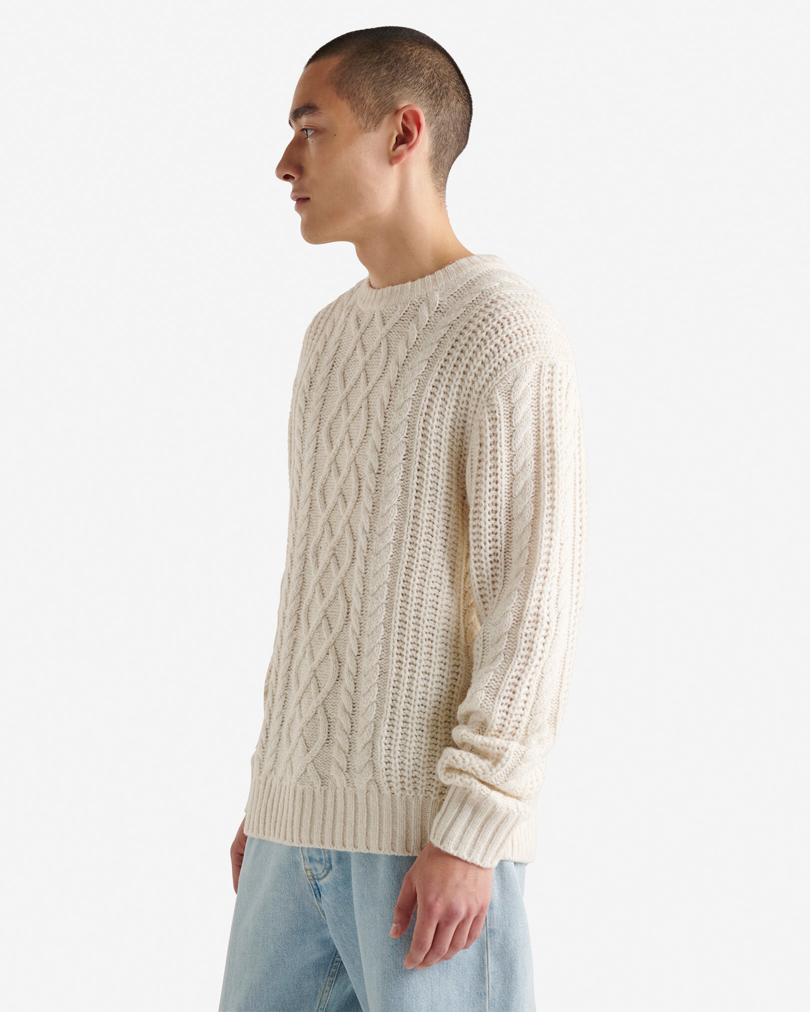 Lodge Cabled Crew Sweater