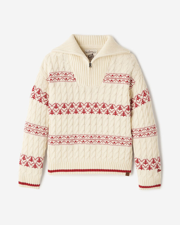 Kids Cabin Striped Quarter Zip Sweater