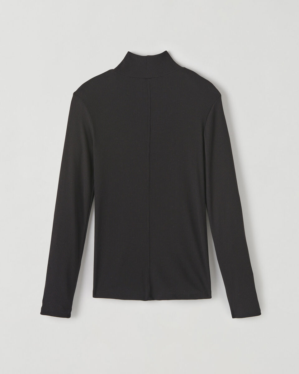 Fine Rib Turtleneck Top