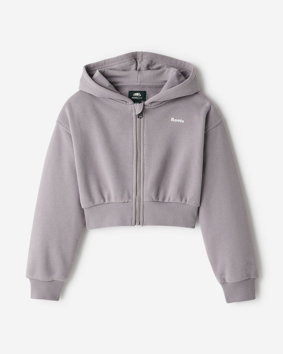 Girls Summer Cloud Cropped Bubble Full Zip Hoodie