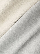 Chandail demi-glissi&egrave;re original &agrave; capuchon en jersey bouclette en coton bio