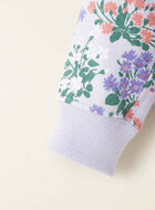 Chandail à capuchon et glissière motif floral pour bébé