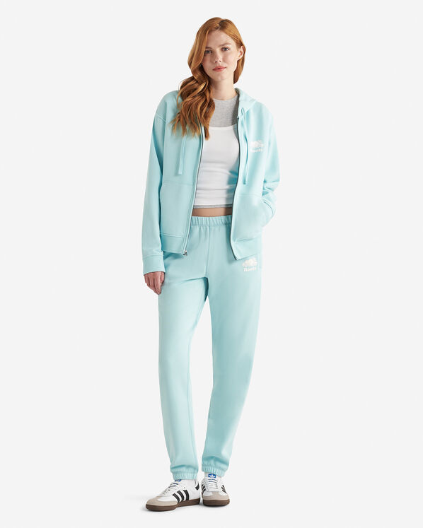 Chandail original décontracté à capuchon et glissière en coton bio