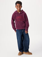 Chandail kangourou &agrave; capuchon en coton bio &agrave; coutures en satin Cooper pour enfants