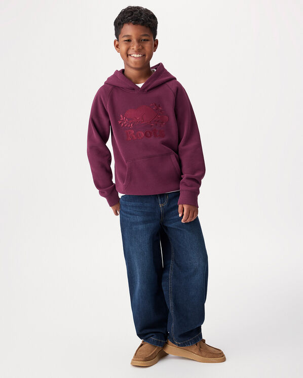 Chandail kangourou &agrave; capuchon en coton bio &agrave; coutures en satin Cooper pour enfants