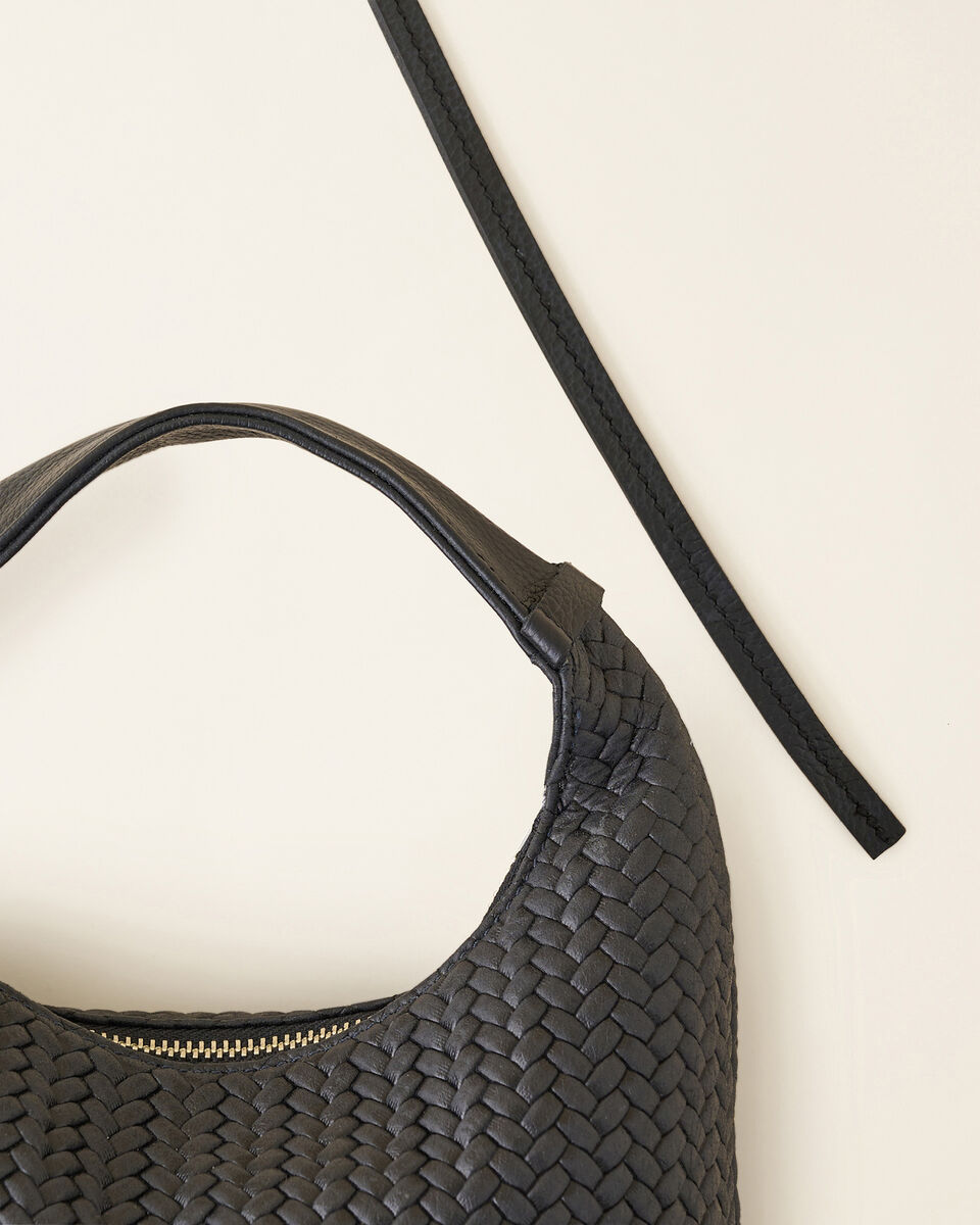 Mini sac Lola en cuir tressé