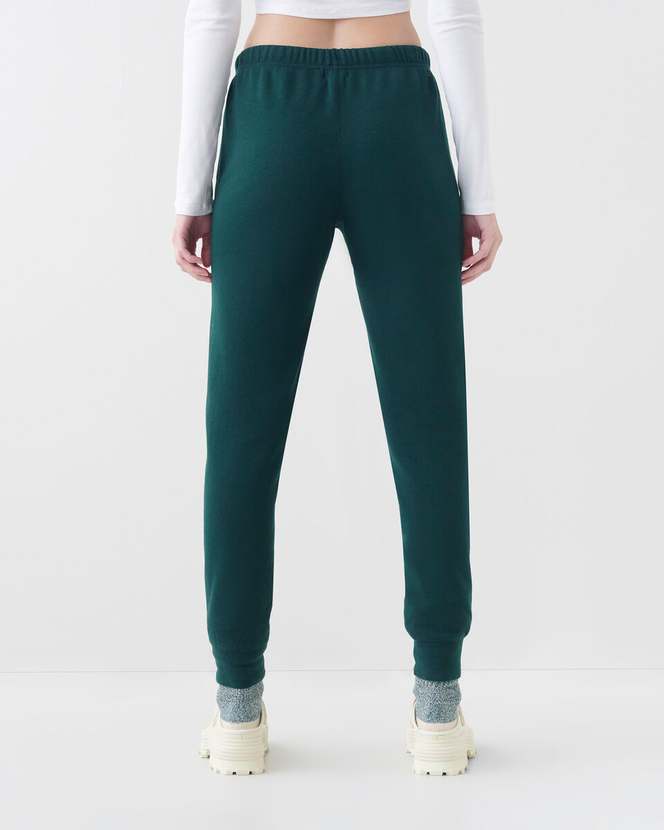 Pantalon original ajusté long à cheville côtelée en molleton de coton bio (entrejambe : 32,5 po)