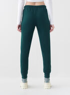 Pantalon original ajusté long à cheville côtelée en molleton de coton bio (entrejambe : 32,5 po)