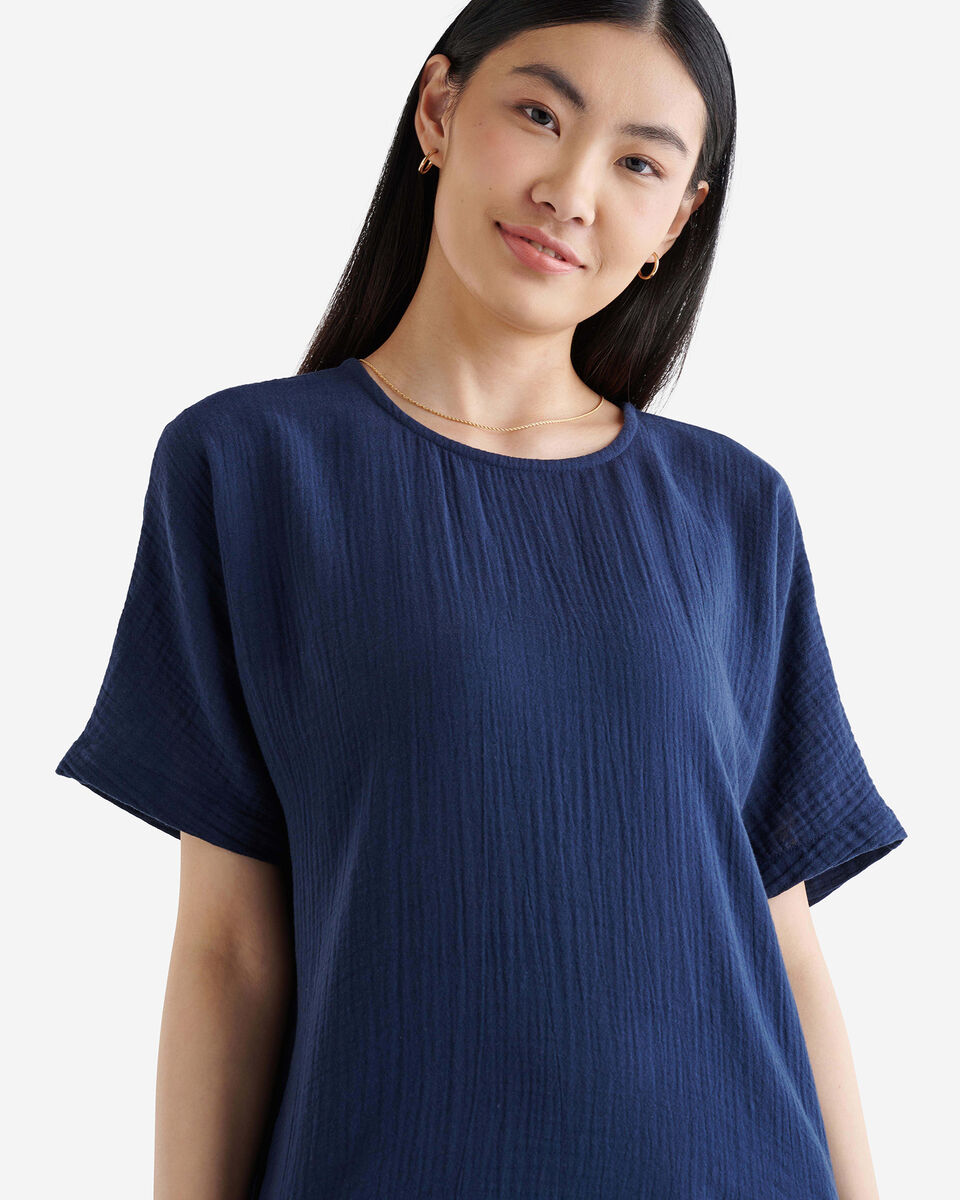 Robe à taille basse en gaze de coton Isla