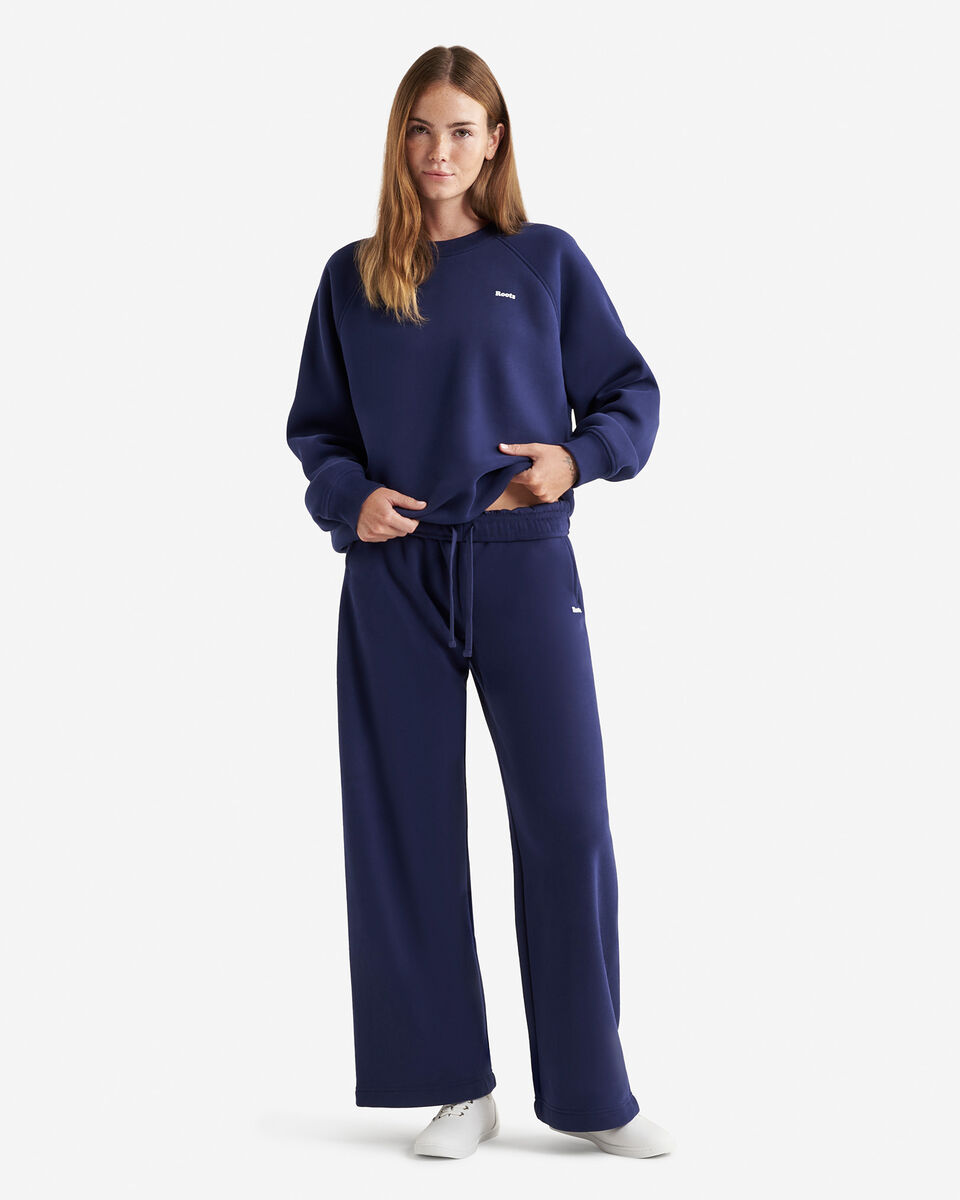 Pantalon en molleton nuage à jambe large