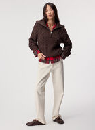 Cable Knit Quarter Zip Sweater