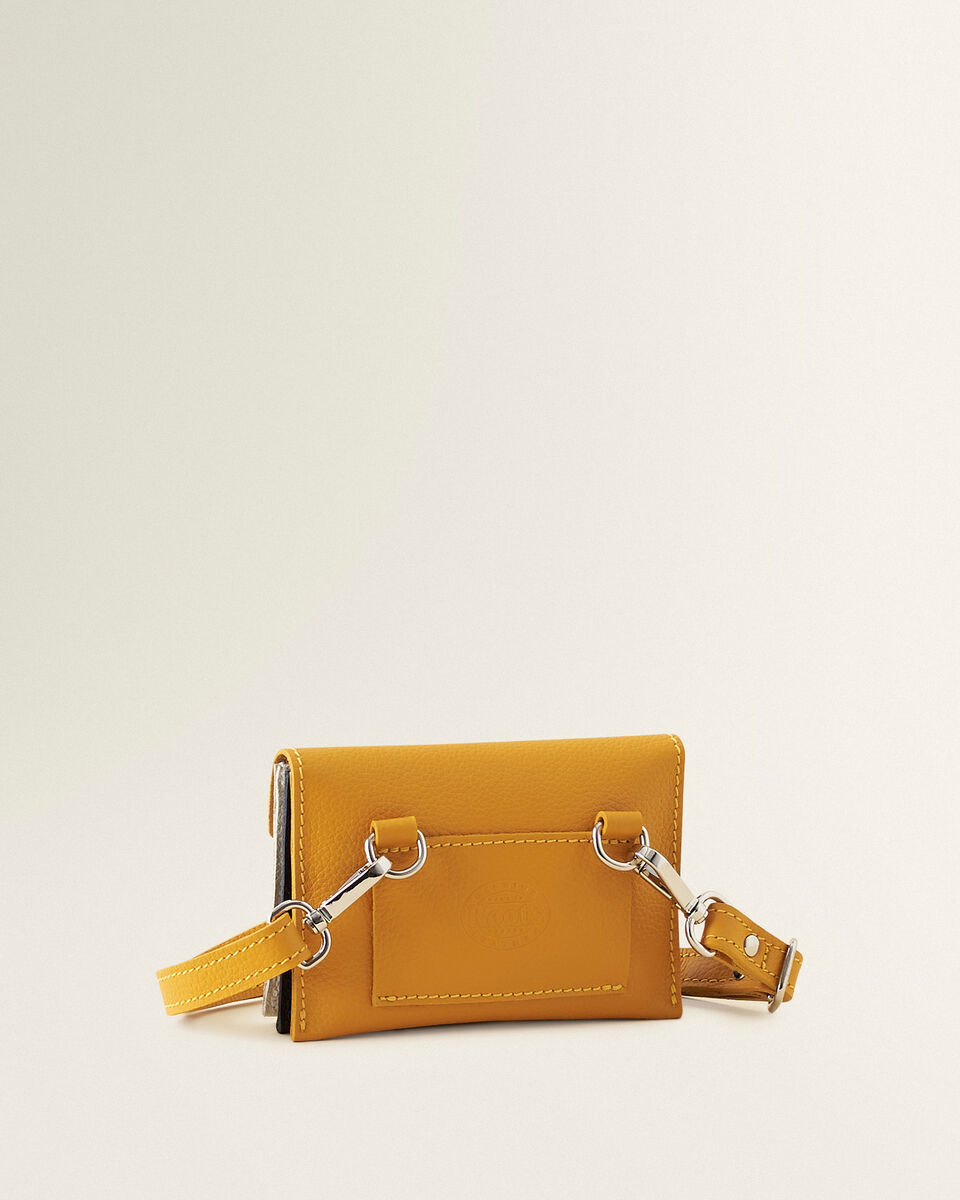 Mini sac à goussets latéraux en accordéon en cuir Cervino