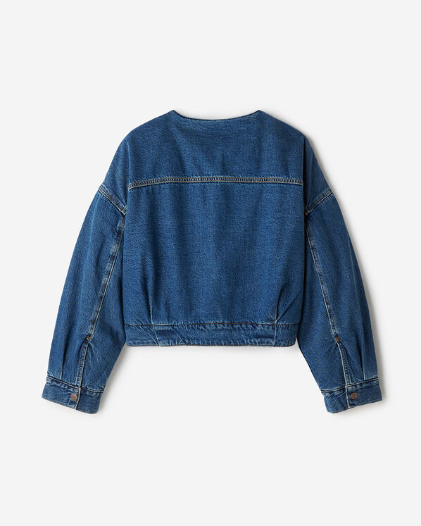 Levi's&reg;  Collarless Crop Womens Sherpa Trucker Jacket