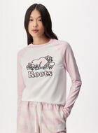 T-shirt &agrave; manches longues Cooper &agrave; carreaux pour femme
