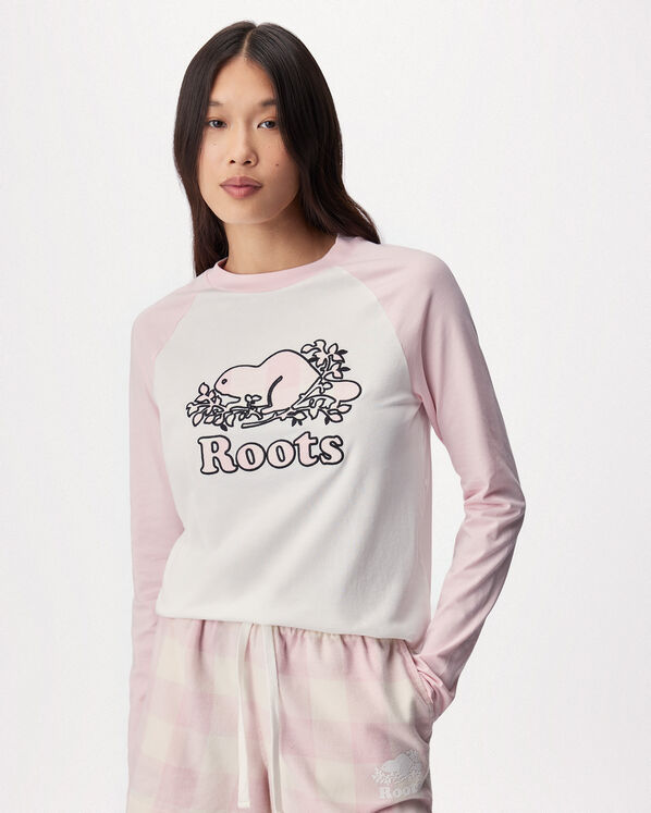 T-shirt &agrave; manches longues Cooper &agrave; carreaux pour femme
