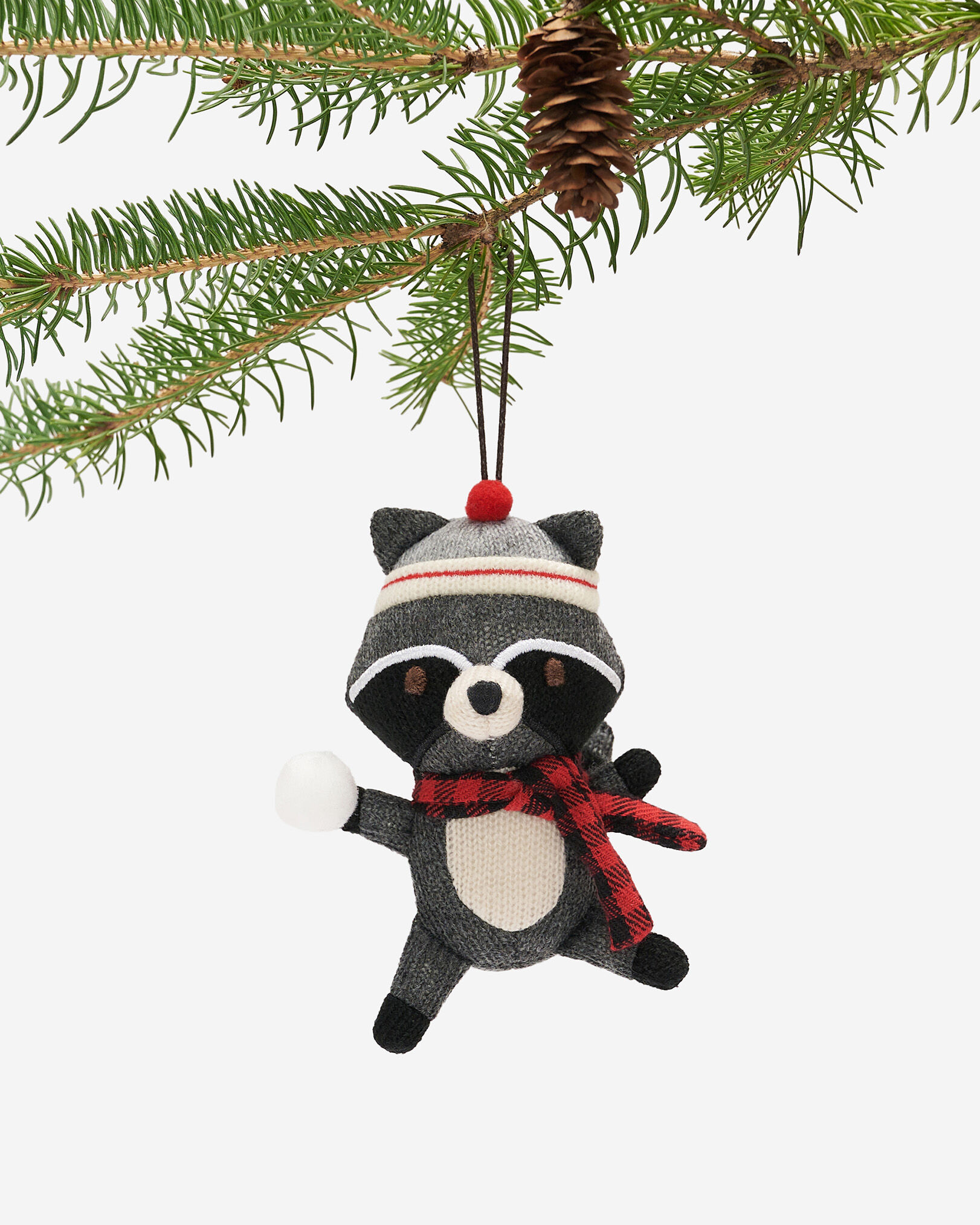 Snowball Raccoon Ornament