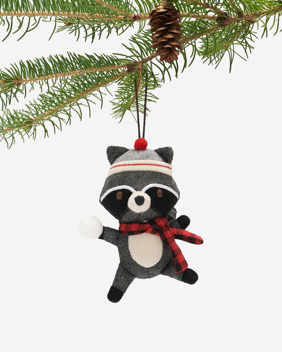 Snowball Raccoon Ornament