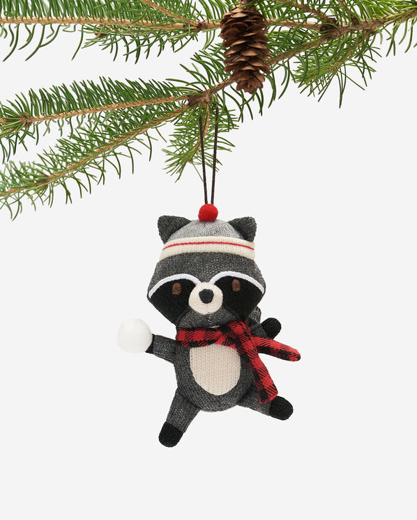 Snowball Raccoon Ornament